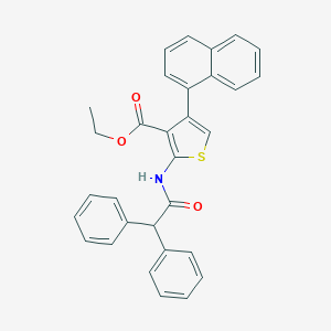 molecular formula C31H25NO3S B445659 Ethyl 2-[(diphenylacetyl)amino]-4-(1-naphthyl)thiophene-3-carboxylate 