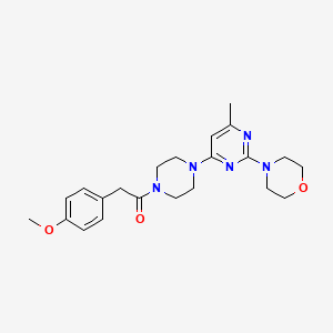 4-(4-{4-[(4-methoxyphenyl)acetyl]-1-piperazinyl}-6-methyl-2-pyrimidinyl)morpholine