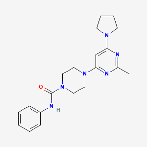 4-[2-methyl-6-(1-pyrrolidinyl)-4-pyrimidinyl]-N-phenyl-1-piperazinecarboxamide