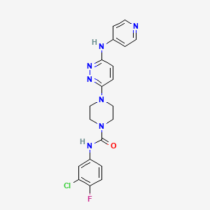 N-(3-chloro-4-fluorophenyl)-4-[6-(4-pyridinylamino)-3-pyridazinyl]-1-piperazinecarboxamide