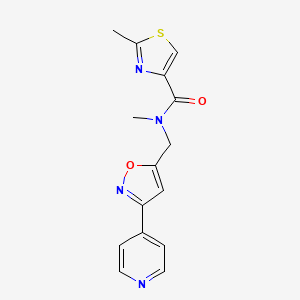 N,2-dimethyl-N-[(3-pyridin-4-ylisoxazol-5-yl)methyl]-1,3-thiazole-4-carboxamide