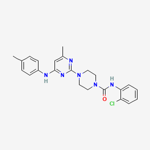 N-(2-chlorophenyl)-4-{4-methyl-6-[(4-methylphenyl)amino]-2-pyrimidinyl}-1-piperazinecarboxamide