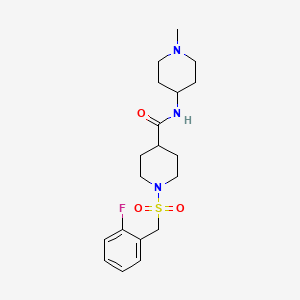 1-[(2-fluorobenzyl)sulfonyl]-N-(1-methyl-4-piperidinyl)-4-piperidinecarboxamide