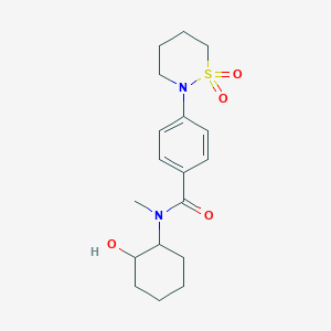 4-(1,1-dioxido-1,2-thiazinan-2-yl)-N-(2-hydroxycyclohexyl)-N-methylbenzamide