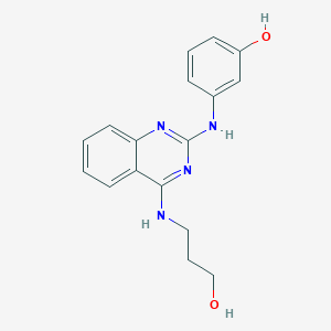 3-({4-[(3-hydroxypropyl)amino]-2-quinazolinyl}amino)phenol