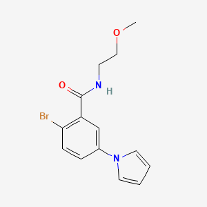 2-bromo-N-(2-methoxyethyl)-5-(1H-pyrrol-1-yl)benzamide