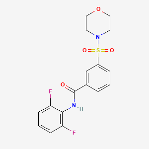 molecular formula C17H16F2N2O4S B4456691 N-(2,6-difluorophenyl)-3-(4-morpholinylsulfonyl)benzamide 