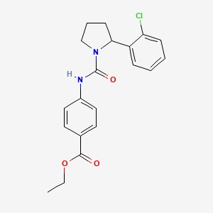 ethyl 4-({[2-(2-chlorophenyl)-1-pyrrolidinyl]carbonyl}amino)benzoate