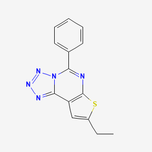 8-ethyl-5-phenyltetrazolo[1,5-c]thieno[3,2-e]pyrimidine