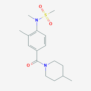 N-methyl-N-{2-methyl-4-[(4-methyl-1-piperidinyl)carbonyl]phenyl}methanesulfonamide