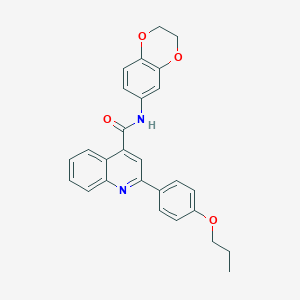 N-(2,3-dihydro-1,4-benzodioxin-6-yl)-2-(4-propoxyphenyl)quinoline-4-carboxamide