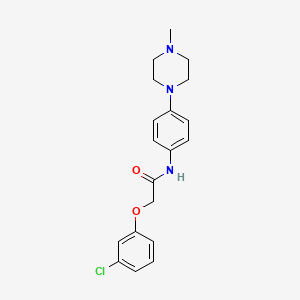 molecular formula C19H22ClN3O2 B4456780 2-(3-chlorophenoxy)-N-[4-(4-methyl-1-piperazinyl)phenyl]acetamide 