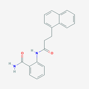 molecular formula C20H18N2O2 B4456798 2-{[3-(1-naphthyl)propanoyl]amino}benzamide 