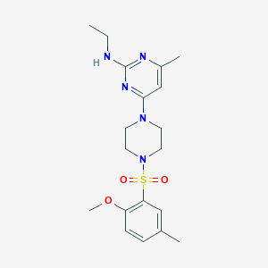 N-ethyl-4-{4-[(2-methoxy-5-methylphenyl)sulfonyl]-1-piperazinyl}-6-methyl-2-pyrimidinamine