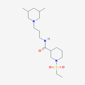 N-[3-(3,5-dimethyl-1-piperidinyl)propyl]-1-(ethylsulfonyl)-3-piperidinecarboxamide