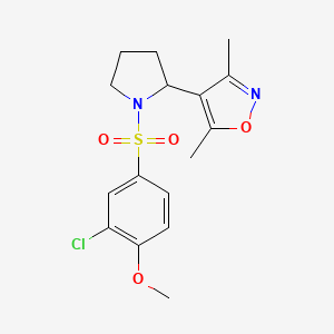 4-{1-[(3-chloro-4-methoxyphenyl)sulfonyl]-2-pyrrolidinyl}-3,5-dimethylisoxazole