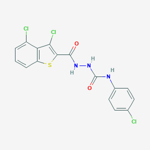 N-(4-chlorophenyl)-2-[(3,4-dichloro-1-benzothien-2-yl)carbonyl]hydrazinecarboxamide