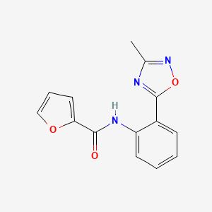 molecular formula C14H11N3O3 B4456825 N-[2-(3-methyl-1,2,4-oxadiazol-5-yl)phenyl]-2-furamide 