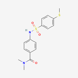 N,N-dimethyl-4-({[4-(methylthio)phenyl]sulfonyl}amino)benzamide