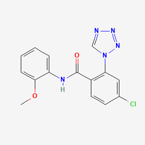 molecular formula C15H12ClN5O2 B4456854 4-chloro-N-(2-methoxyphenyl)-2-(1H-tetrazol-1-yl)benzamide 