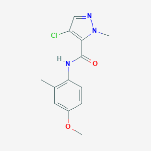 molecular formula C13H14ClN3O2 B445687 4-chloro-N-(4-methoxy-2-methylphenyl)-1-methyl-1H-pyrazole-5-carboxamide 