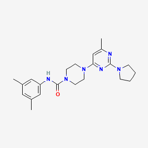 N-(3,5-dimethylphenyl)-4-[6-methyl-2-(1-pyrrolidinyl)-4-pyrimidinyl]-1-piperazinecarboxamide