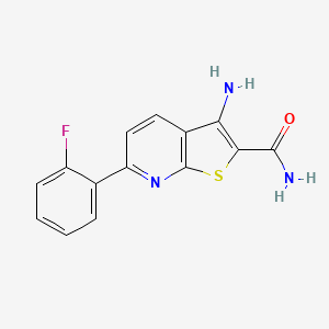 3-amino-6-(2-fluorophenyl)thieno[2,3-b]pyridine-2-carboxamide