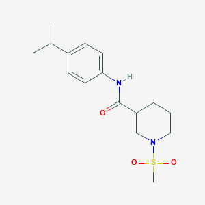 molecular formula C16H24N2O3S B4456887 N-(4-isopropylphenyl)-1-(methylsulfonyl)-3-piperidinecarboxamide 