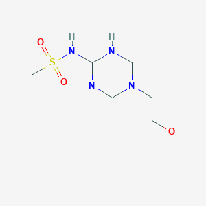 molecular formula C7H16N4O3S B4456917 N-[5-(2-methoxyethyl)-1,4,5,6-tetrahydro-1,3,5-triazin-2-yl]methanesulfonamide 