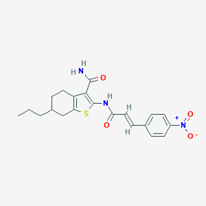 2-[(3-{4-Nitrophenyl}acryloyl)amino]-6-propyl-4,5,6,7-tetrahydro-1-benzothiophene-3-carboxamide