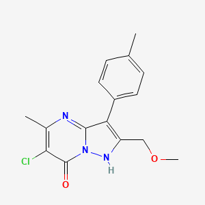 6-chloro-2-(methoxymethyl)-5-methyl-3-(4-methylphenyl)pyrazolo[1,5-a]pyrimidin-7(4H)-one