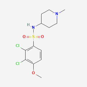 molecular formula C13H18Cl2N2O3S B4456930 2,3-dichloro-4-methoxy-N-(1-methyl-4-piperidinyl)benzenesulfonamide 