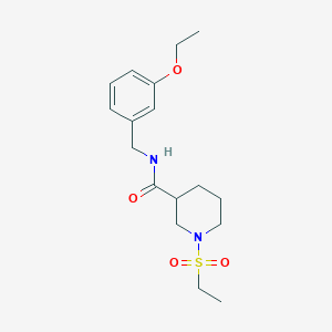 molecular formula C17H26N2O4S B4456944 N-(3-ethoxybenzyl)-1-(ethylsulfonyl)-3-piperidinecarboxamide 