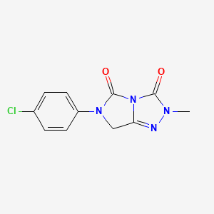 molecular formula C11H9ClN4O2 B4456955 6-(4-chlorophenyl)-2-methyl-6,7-dihydro-3H-imidazo[5,1-c][1,2,4]triazole-3,5(2H)-dione 