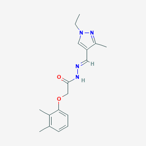 molecular formula C17H22N4O2 B445701 2-(2,3-dimethylphenoxy)-N'-[(E)-(1-ethyl-3-methyl-1H-pyrazol-4-yl)methylidene]acetohydrazide 