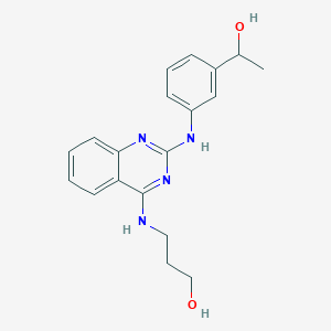 3-[(2-{[3-(1-hydroxyethyl)phenyl]amino}-4-quinazolinyl)amino]-1-propanol