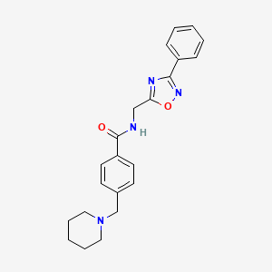 N-[(3-phenyl-1,2,4-oxadiazol-5-yl)methyl]-4-(1-piperidinylmethyl)benzamide