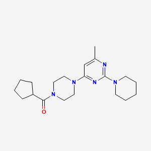 4-[4-(cyclopentylcarbonyl)-1-piperazinyl]-6-methyl-2-(1-piperidinyl)pyrimidine