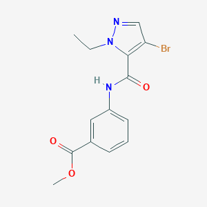 methyl 3-{[(4-bromo-1-ethyl-1H-pyrazol-5-yl)carbonyl]amino}benzoate