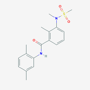 N-(2,5-dimethylphenyl)-2-methyl-3-[methyl(methylsulfonyl)amino]benzamide