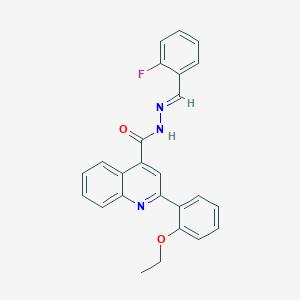 molecular formula C25H20FN3O2 B445706 2-(2-ethoxyphenyl)-N'-(2-fluorobenzylidene)-4-quinolinecarbohydrazide 