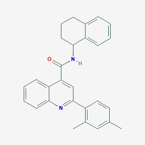molecular formula C28H26N2O B445708 2-(2,4-dimethylphenyl)-N-(1,2,3,4-tetrahydronaphthalen-1-yl)quinoline-4-carboxamide 