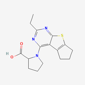 1-(2-ethyl-6,7-dihydro-5H-cyclopenta[4,5]thieno[2,3-d]pyrimidin-4-yl)proline