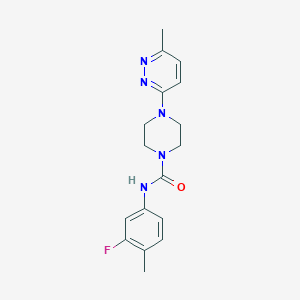 molecular formula C17H20FN5O B4457095 N-(3-fluoro-4-methylphenyl)-4-(6-methyl-3-pyridazinyl)-1-piperazinecarboxamide 