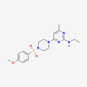 N-ethyl-4-{4-[(4-methoxyphenyl)sulfonyl]-1-piperazinyl}-6-methyl-2-pyrimidinamine