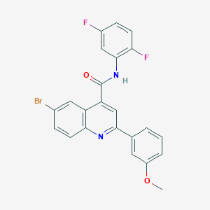 6-bromo-N-(2,5-difluorophenyl)-2-(3-methoxyphenyl)quinoline-4-carboxamide