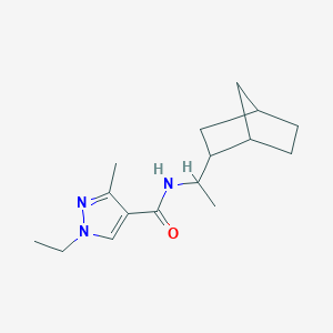 molecular formula C16H25N3O B445713 N-(1-bicyclo[2.2.1]hept-2-ylethyl)-1-ethyl-3-methyl-1H-pyrazole-4-carboxamide 