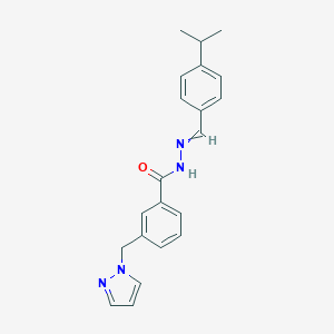 molecular formula C21H22N4O B445714 N'-(4-isopropylbenzylidene)-3-(1H-pyrazol-1-ylmethyl)benzohydrazide 