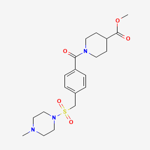 methyl 1-(4-{[(4-methyl-1-piperazinyl)sulfonyl]methyl}benzoyl)-4-piperidinecarboxylate