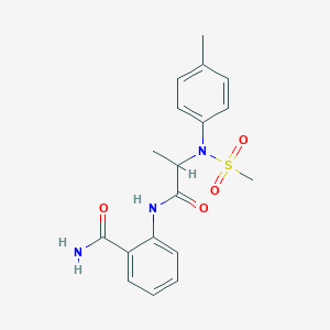 2-{[N-(4-methylphenyl)-N-(methylsulfonyl)alanyl]amino}benzamide